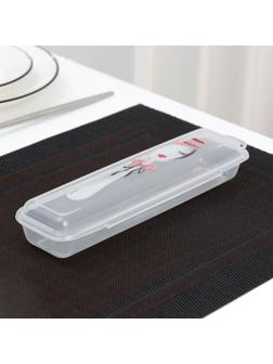 Футляр для столовых приборов, 24×7,5×3,8 см, рисунок МИКС