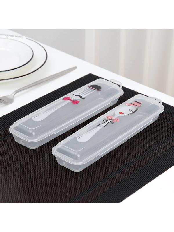 Футляр для столовых приборов, 24×7,5×3,8 см, рисунок МИКС