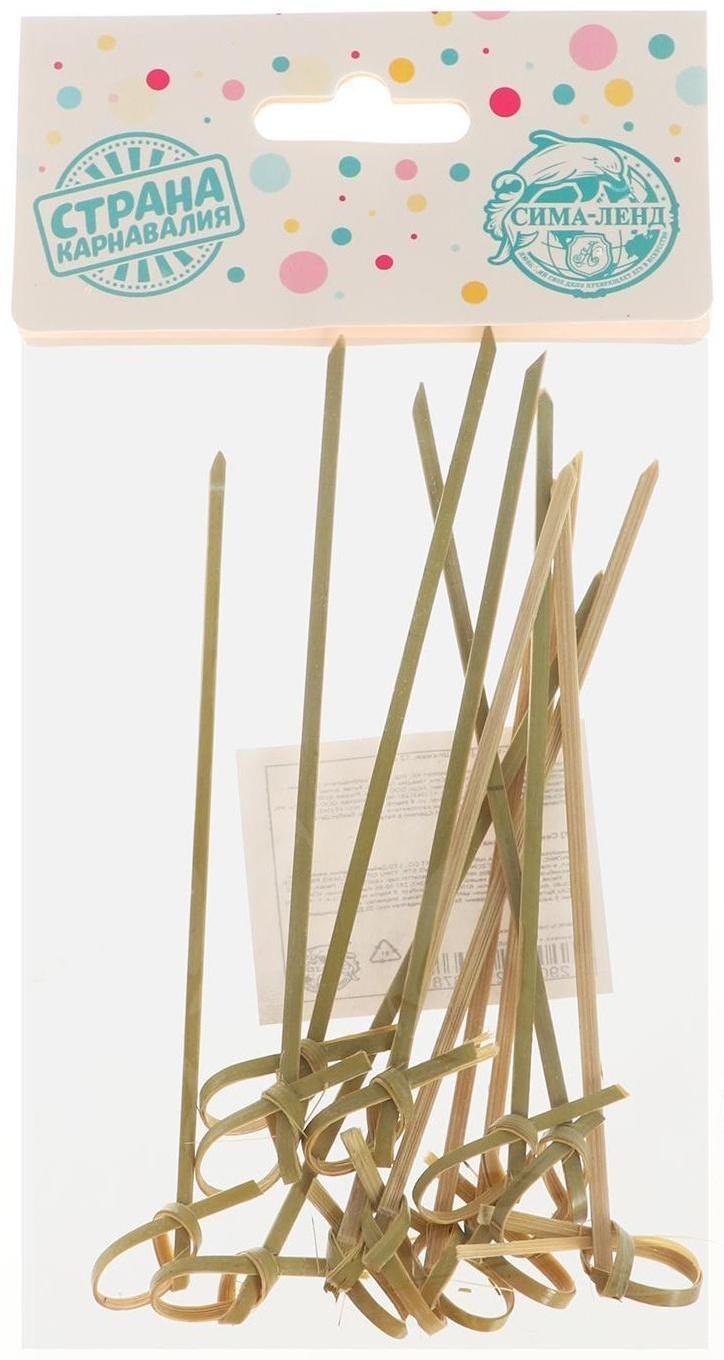Шпажки «Узелок», бамбук, 12 шт.