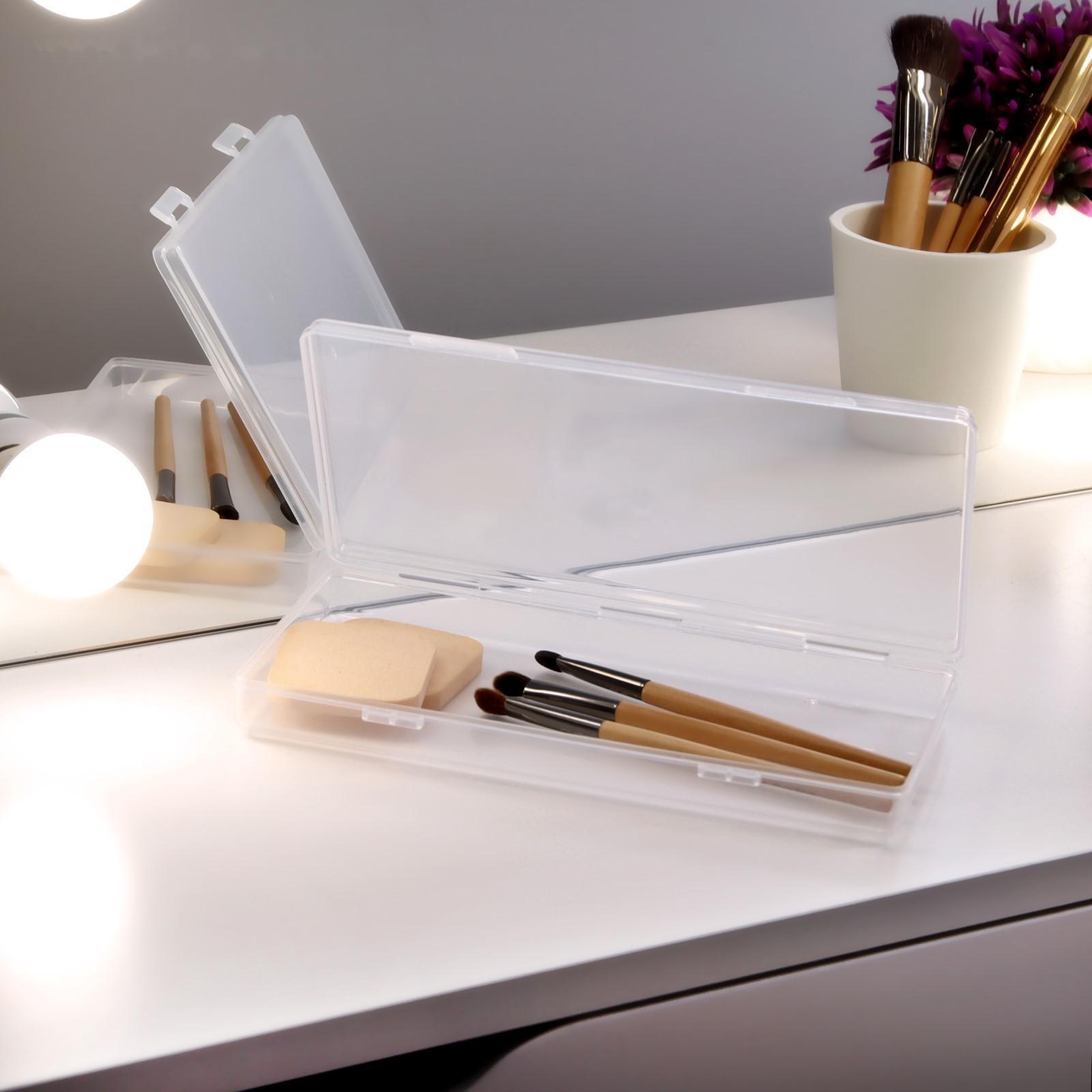 Органайзер для хранения, с крышкой, 19,5 × 10,5 × 2,2 см, цвет прозрачный