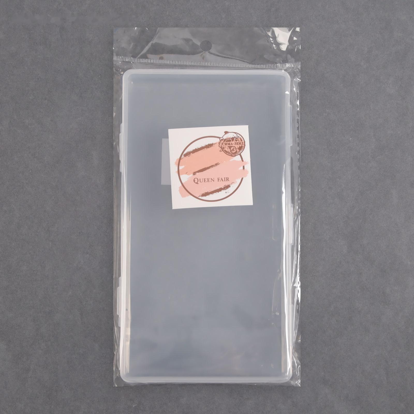 Органайзер для хранения, с крышкой, 19,5 × 10,5 × 2,2 см, цвет прозрачный