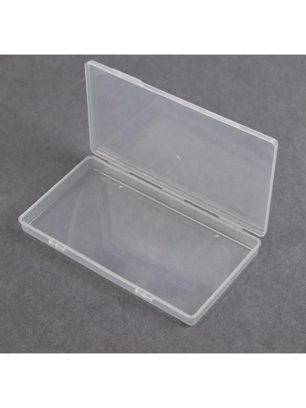 Органайзер для хранения, с крышкой, 19,5 × 10,5 × 2,2 см, цвет прозрачный