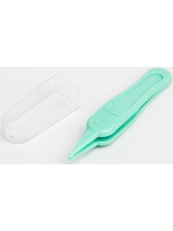 Пинцет для чистки носа, детский, с колпачком, цвет зеленый