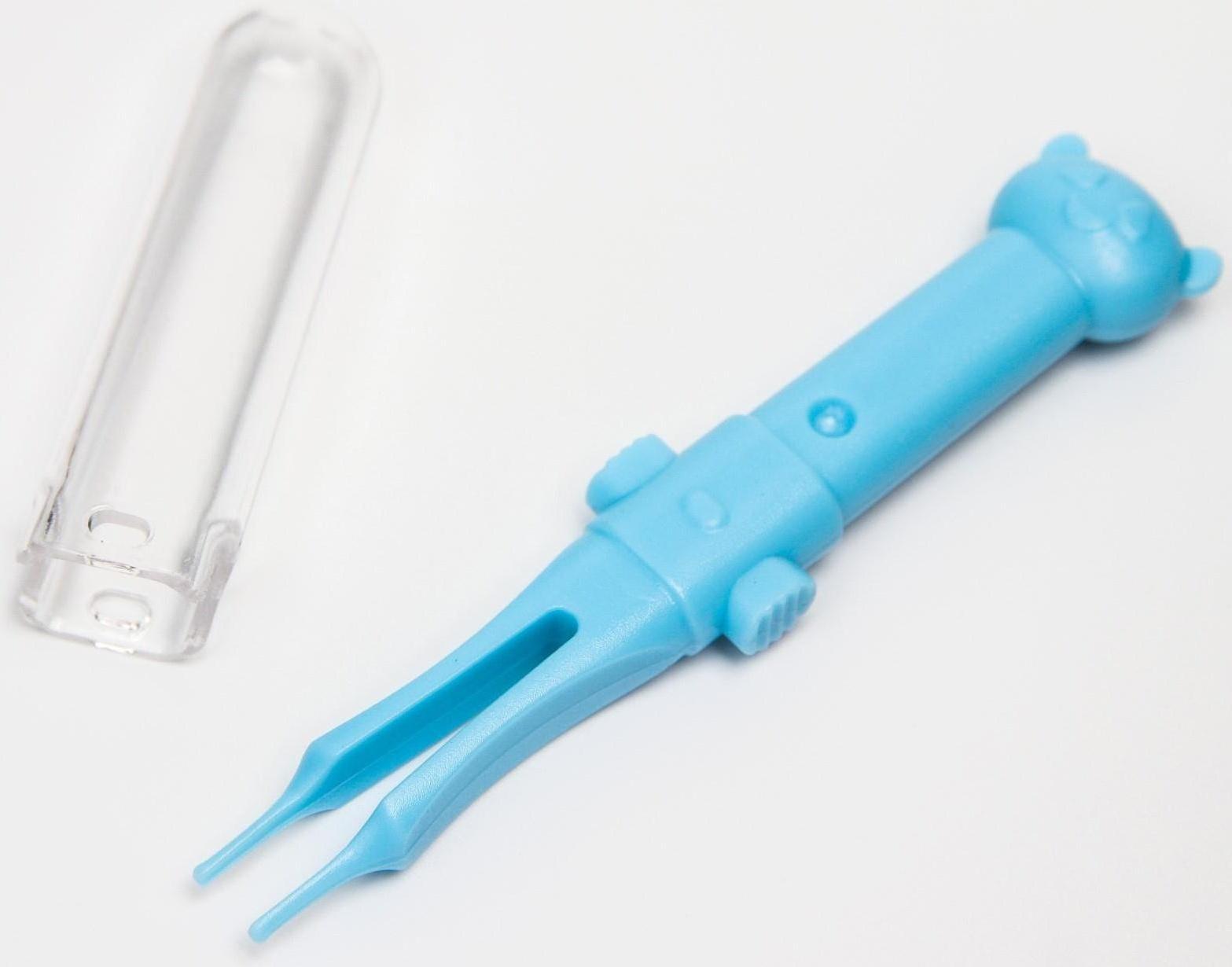 Пинцет для чистки носа, детский, с колпачком, цвет МИКС