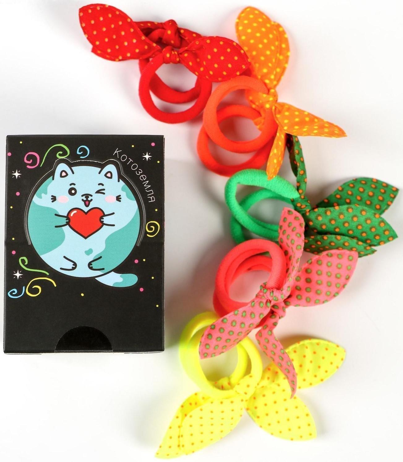 Набор резинок для волос «Ушки», котики, 10 шт.