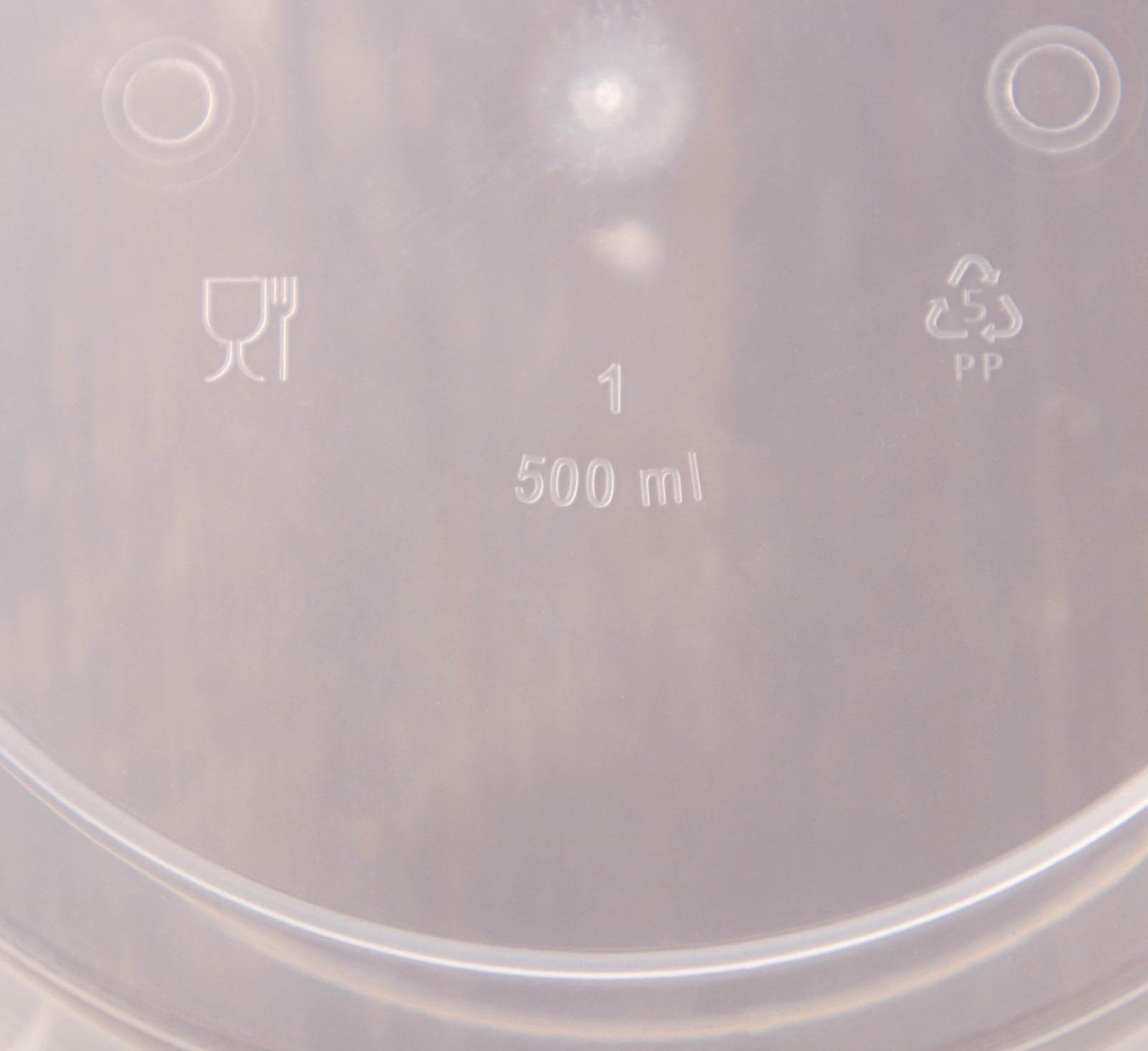 Банка одноразовая с крышкой, 500 мл, цвет прозрачный