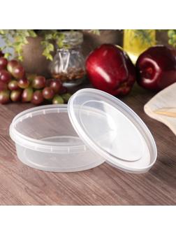 Банка одноразовая с крышкой, 500 мл, цвет прозрачный