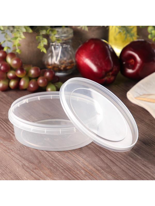 Банка одноразовая с крышкой, 500 мл, цвет прозрачный