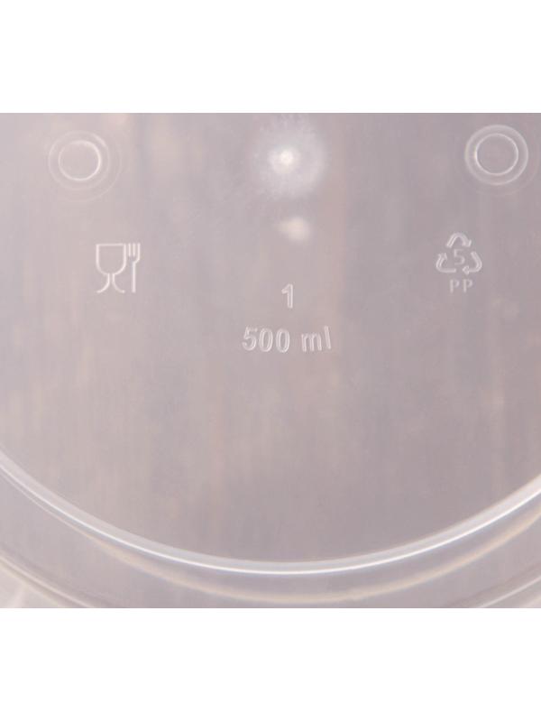 Банка одноразовая с крышкой, 500 мл, цвет прозрачный