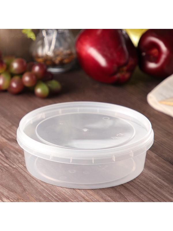 Банка одноразовая с крышкой, 500 мл, цвет прозрачный