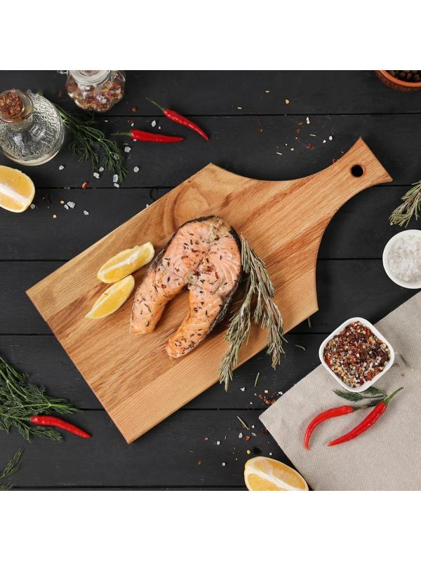 Доска разделочная с прямой ручкой Magistro, 40×20×1,2 см, дуб