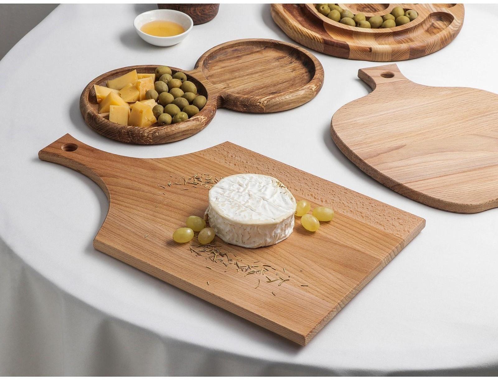 Доска разделочная дуб Mаgistrо, 40×24×1,2 см, с ручкой