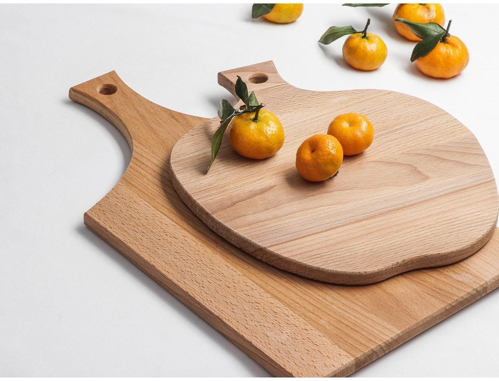 Доска разделочная дуб Mаgistrо, 40×24×1,2 см, с ручкой