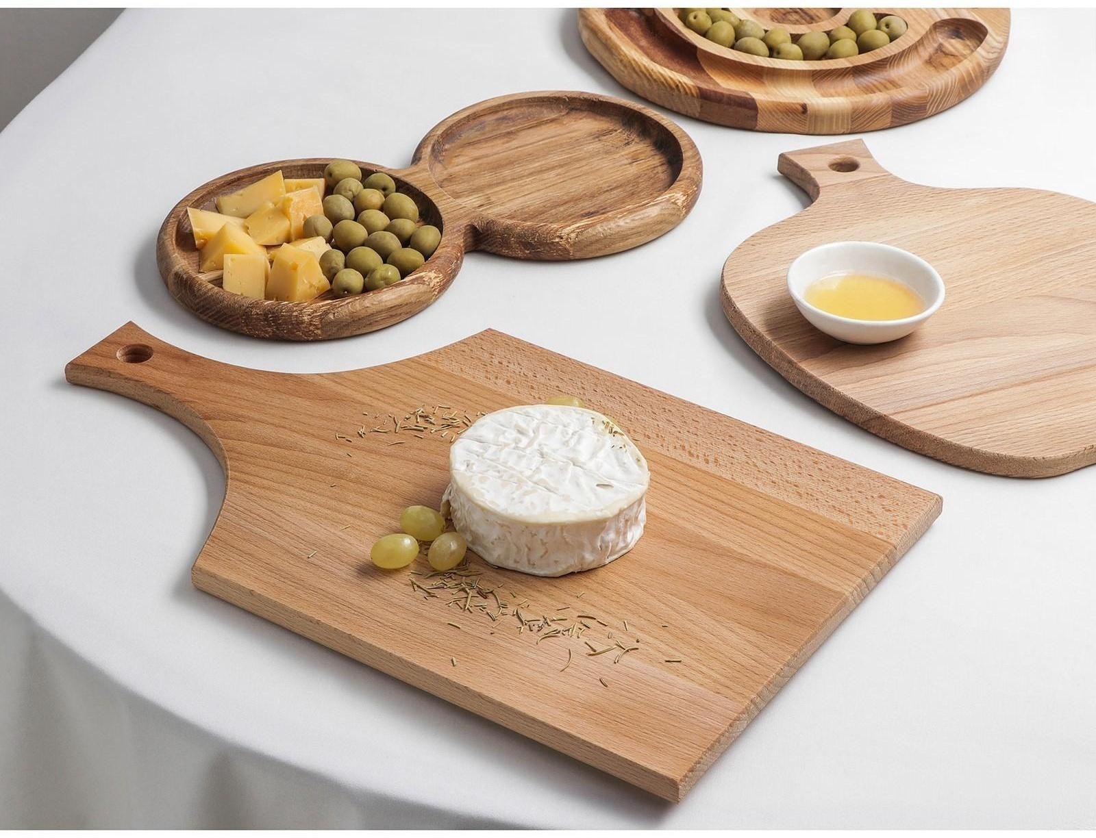 Доска разделочная дуб Mаgistrо, 40×24×1,2 см, с ручкой