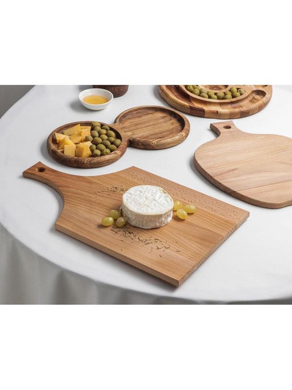 Доска разделочная дуб Mаgistrо, 40×24×1,2 см, с ручкой