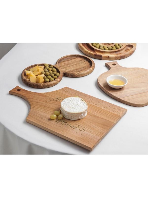 Доска разделочная дуб Mаgistrо, 40×24×1,2 см, с ручкой