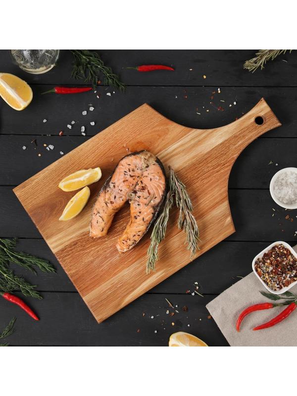 Доска разделочная дуб Mаgistrо, 40×24×1,2 см, с ручкой