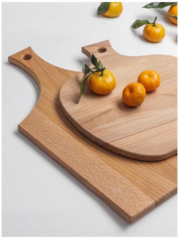 Доска разделочная дуб Mаgistrо, 40×24×1,2 см, с ручкой