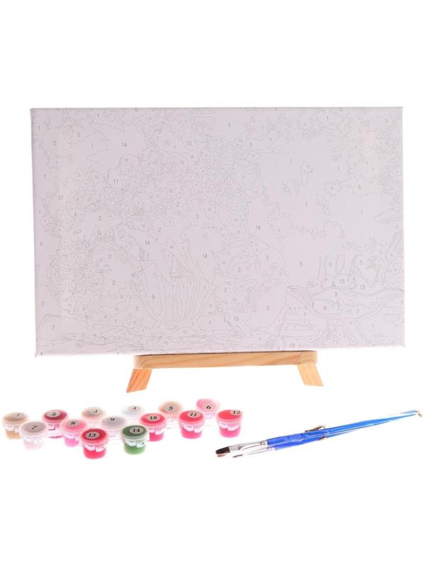 Картина по номерам на холсте с подрамником «Розовые пионы», 30х20 см