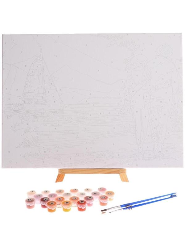 Картина по номерам на холсте с подрамником «Прогулка по пляжу», 40х30 см