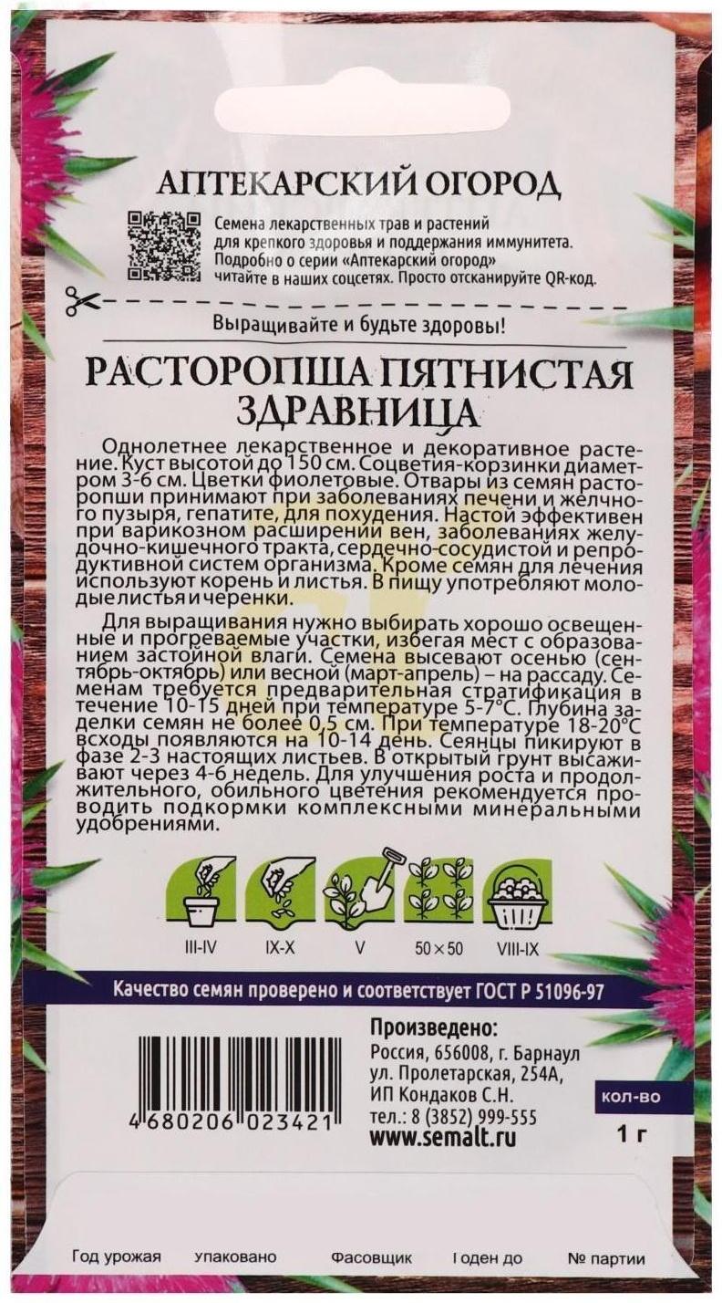 Семена  Расторопша пятнистая 