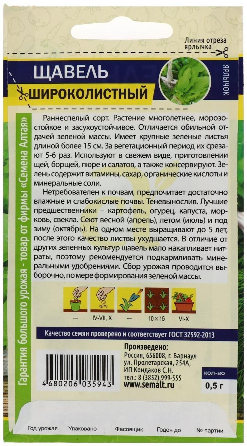 Семена  Щавель 