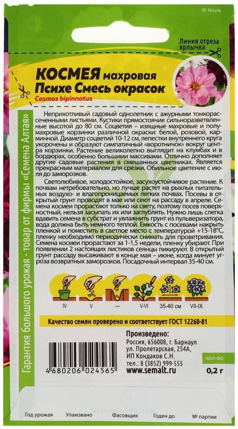 Семена цветов  Космея 