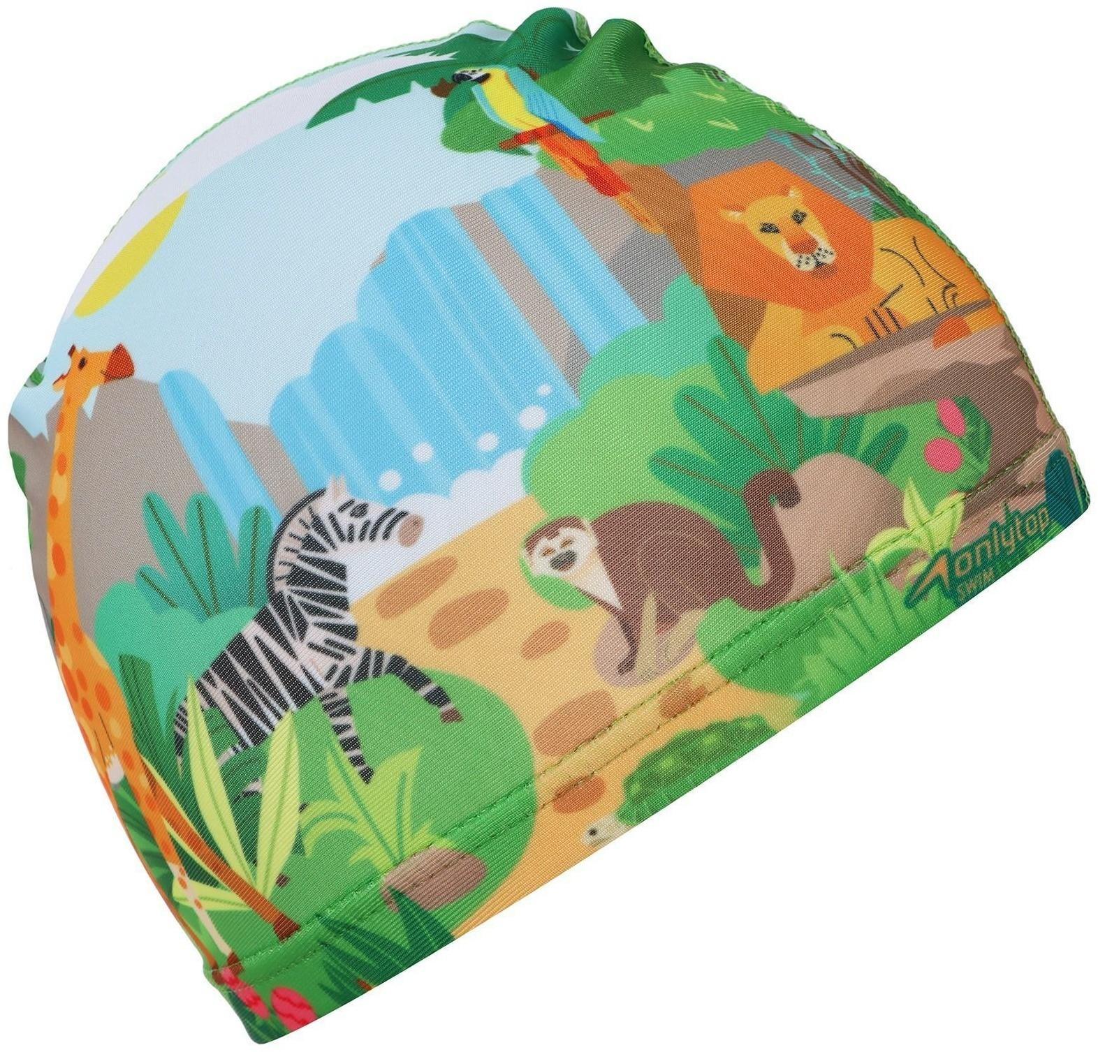 Шапочка для плавания детская «Сафари», тканевая, обхват 46-52 см