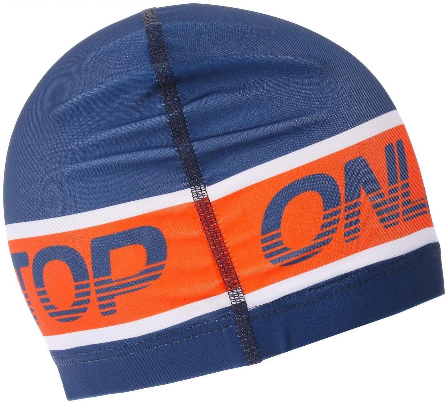 Шапочка для плавания тканевая, для взрослых, обхват 54-60 см, цвет синий