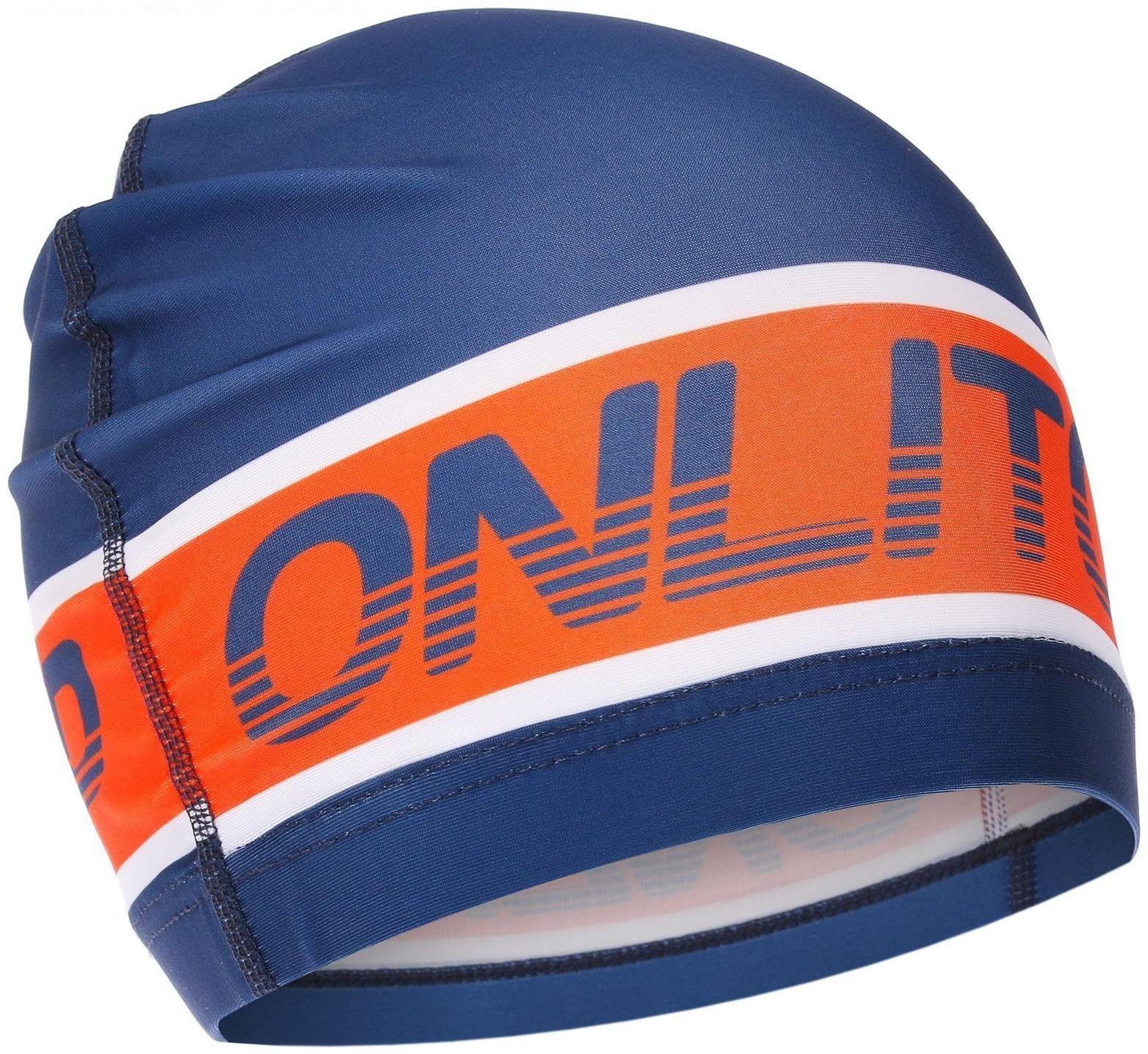 Шапочка для плавания тканевая, для взрослых, обхват 54-60 см, цвет синий