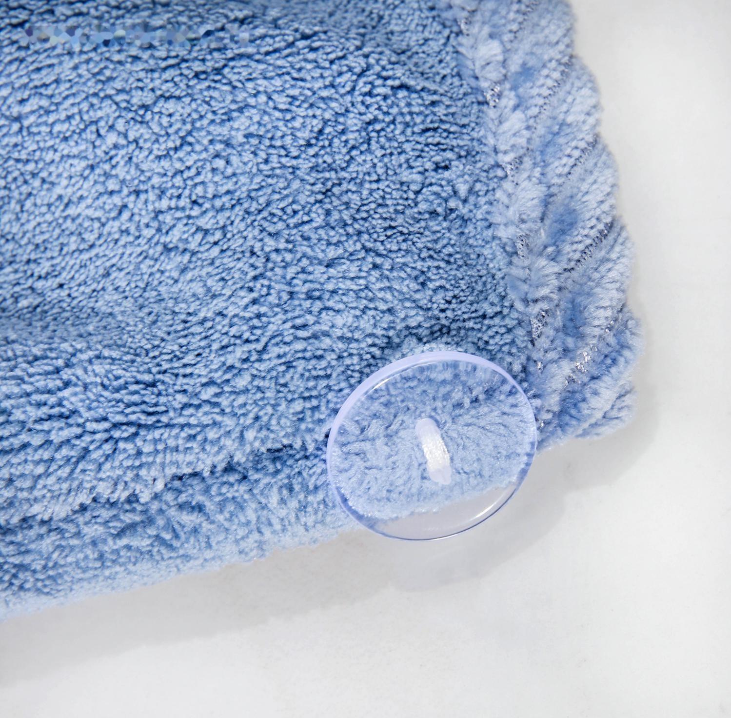 Чалма с пуговкой для сушки волос Доляна, микрофибра, цвет МИКС