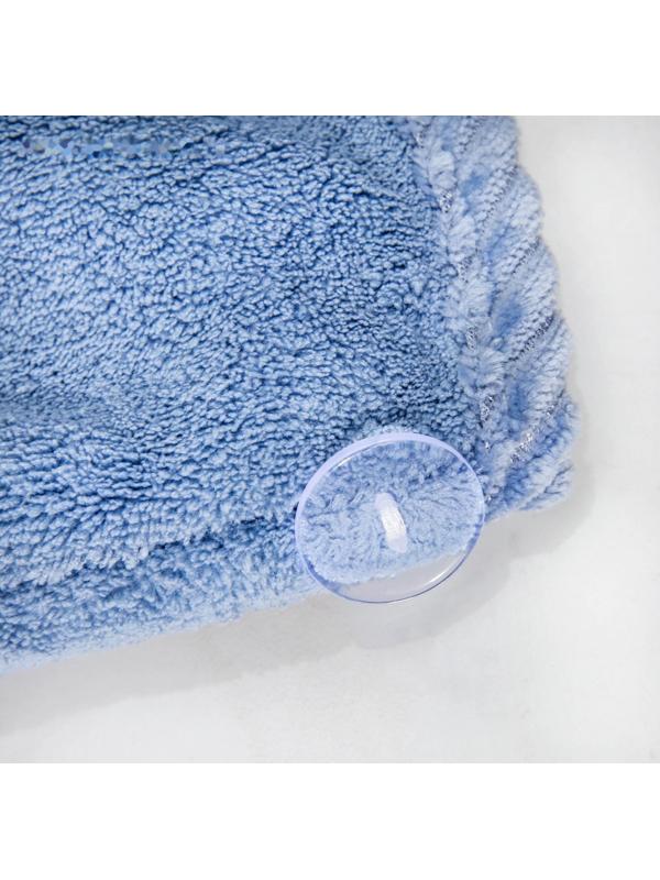 Чалма с пуговкой для сушки волос Доляна, микрофибра, цвет МИКС