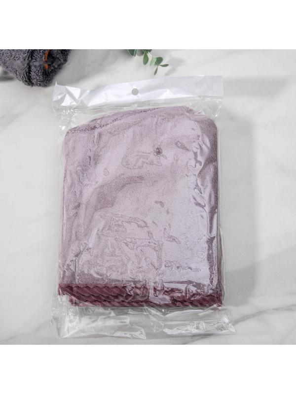 Чалма с пуговкой для сушки волос Доляна, микрофибра, цвет МИКС