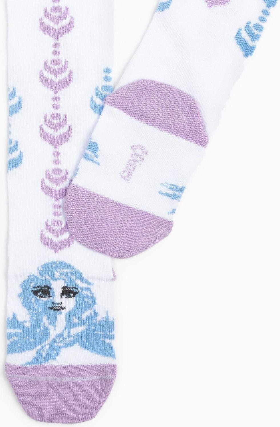 Колготки детские «Эльза», Холодное сердце, рост 116-122 см, цвет белый