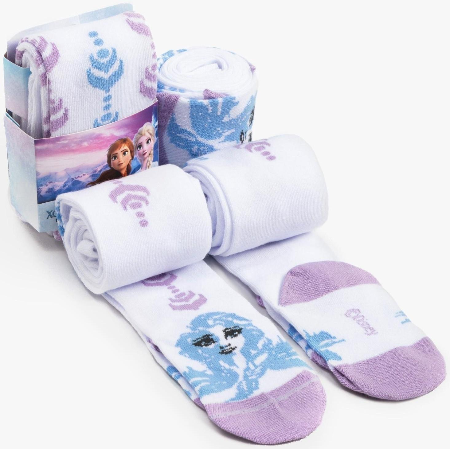 Колготки детские «Эльза», Холодное сердце, рост 116-122 см, цвет белый