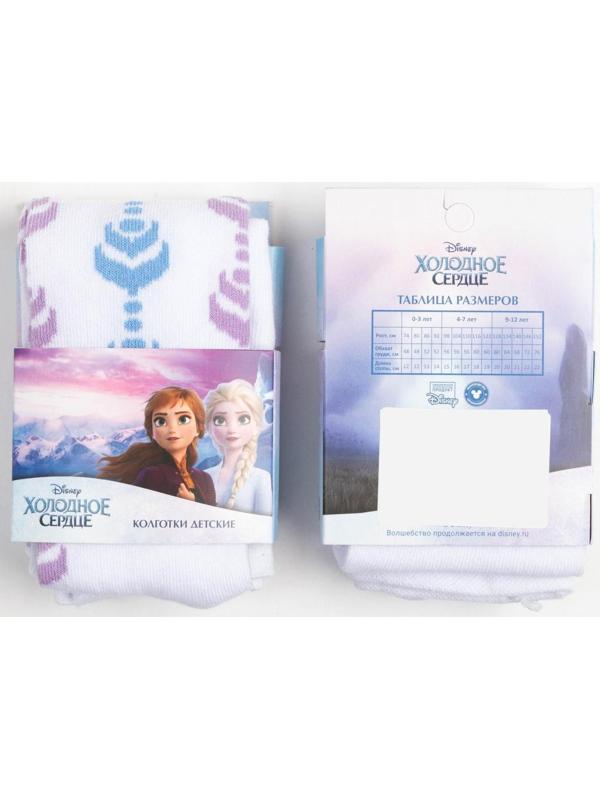 Колготки детские «Эльза», Холодное сердце, рост 116-122 см, цвет белый