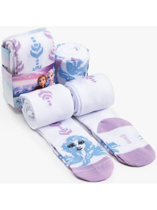 Колготки детские «Эльза», Холодное сердце, рост 116-122 см, цвет белый