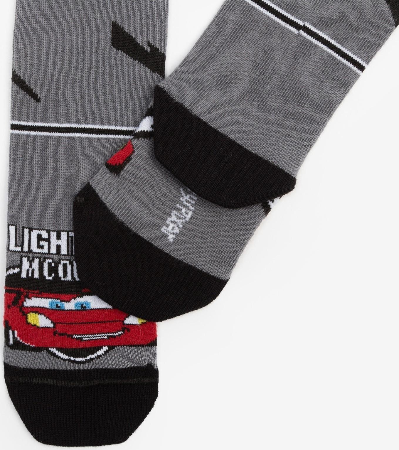 Колготки детские «Тачки», рост 92-98 см, цвет серый