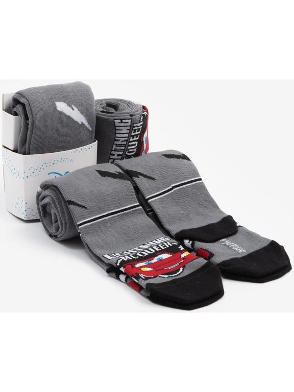 Колготки детские «Тачки», рост 92-98 см, цвет серый