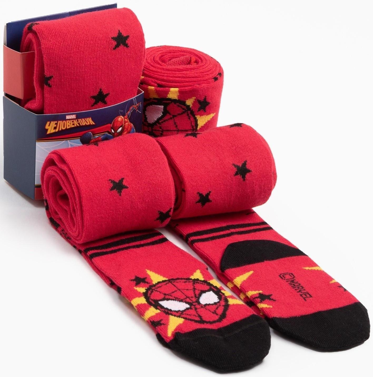 Колготки детские «Человек-Паук», рост 104-110 см, цвет красный