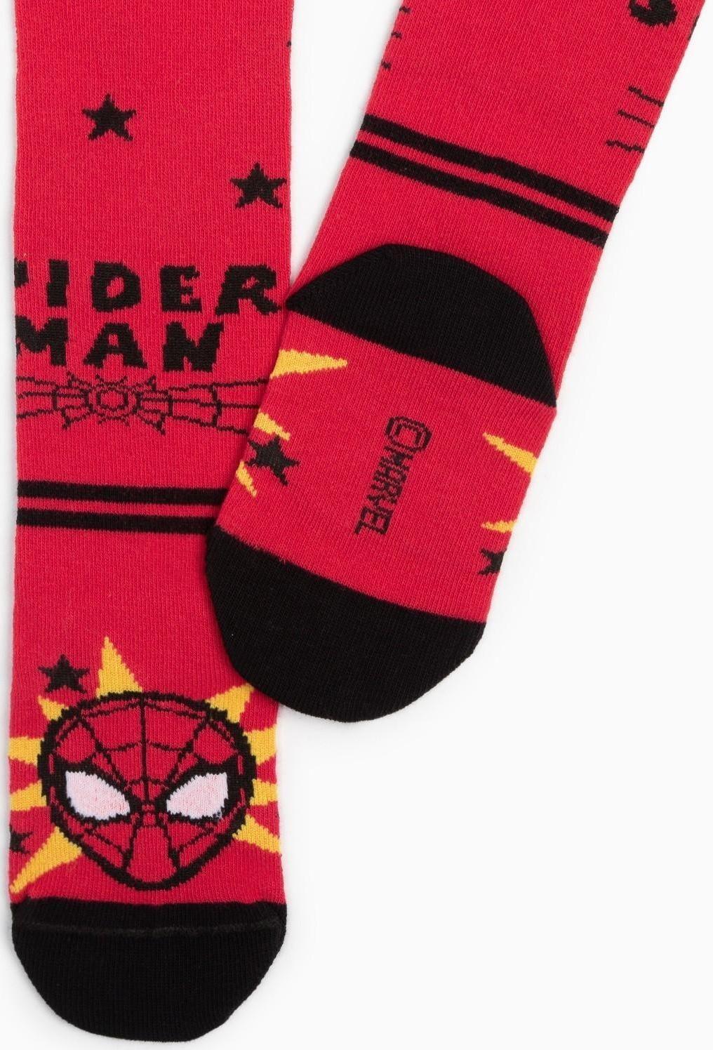 Колготки детские «Человек-Паук», рост 104-110 см, цвет красный