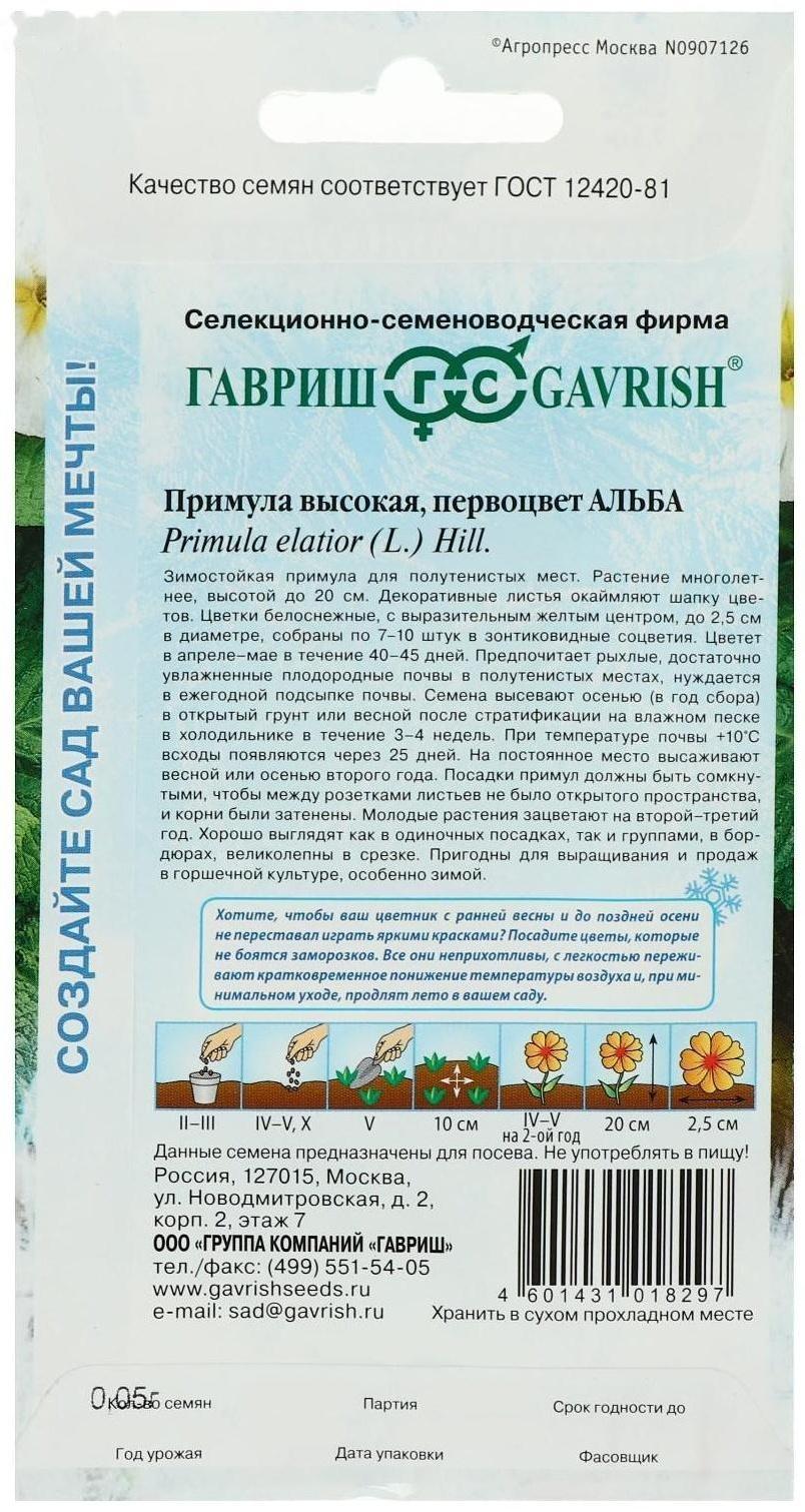 Семена цветов Примула 