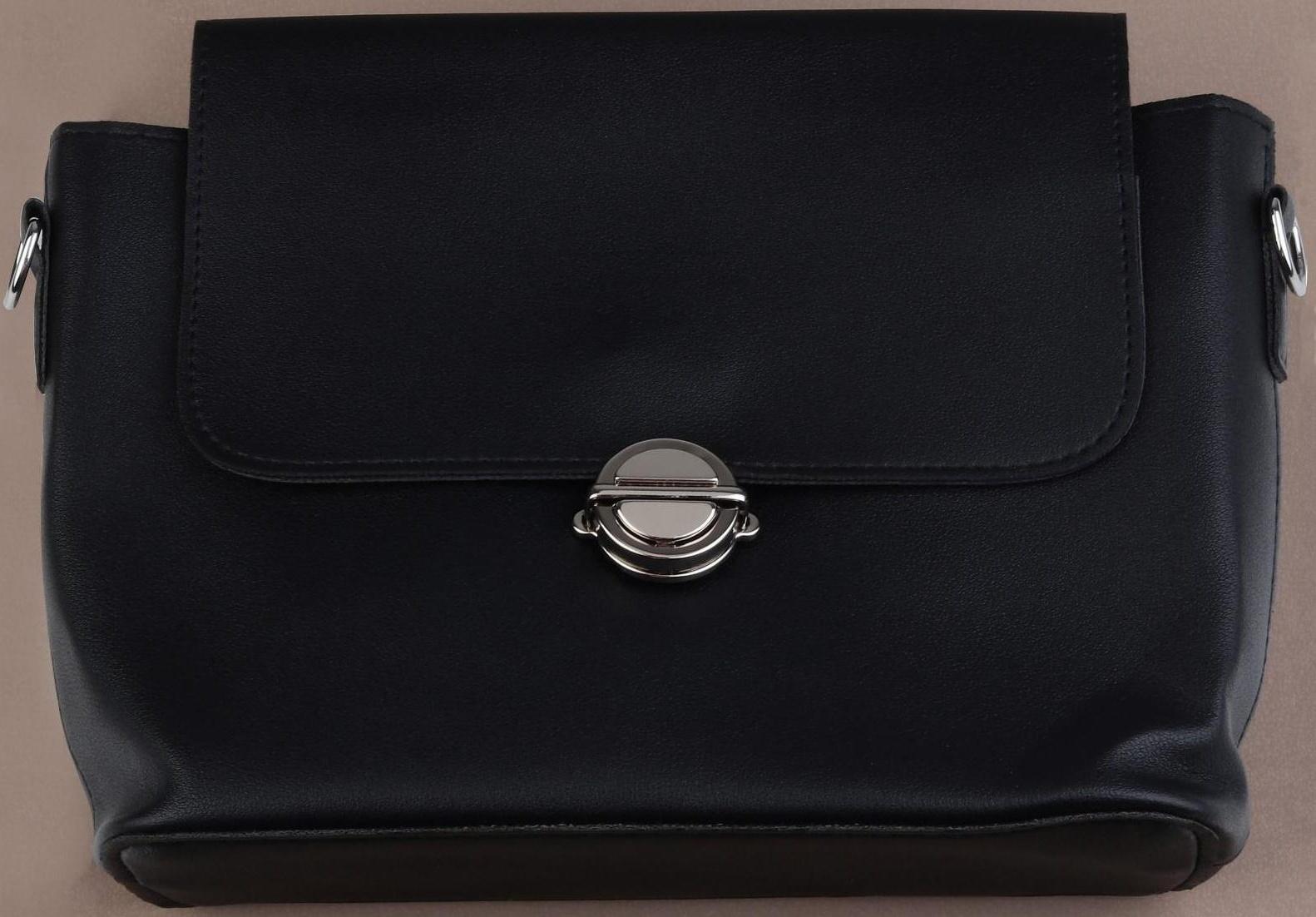 Застёжка для сумки, 3 × 3 см, цвет серебряный