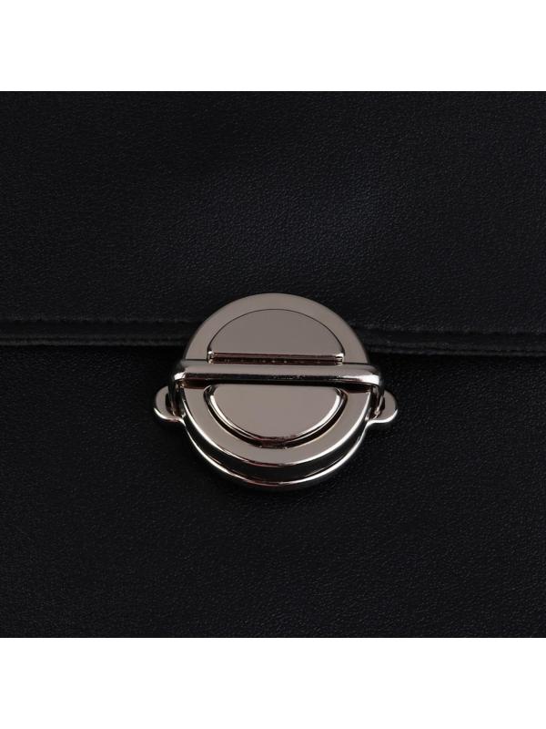 Застёжка для сумки, 3 × 3 см, цвет серебряный