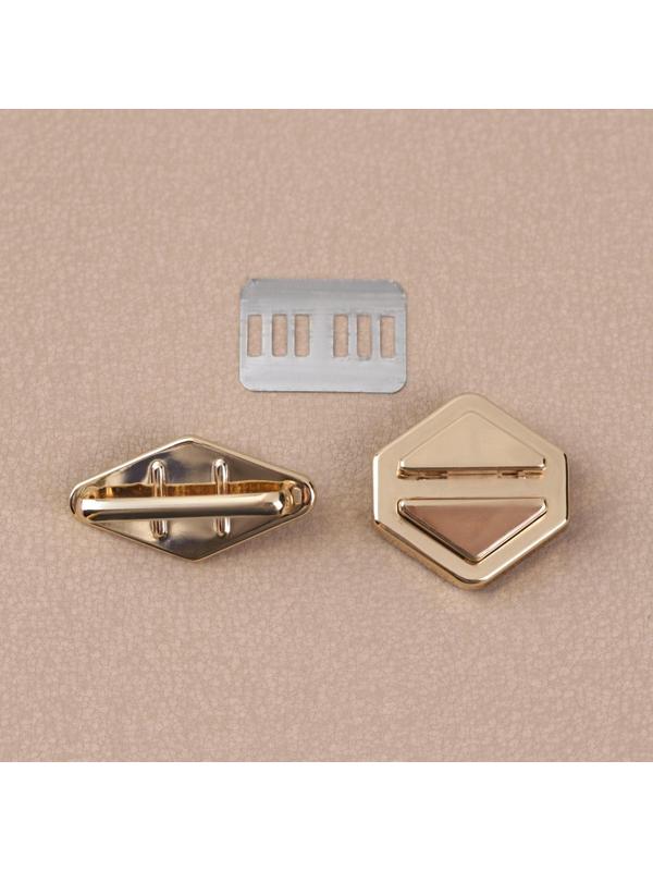 Застёжка для сумки, 3,1 × 3,1 см, цвет золотой