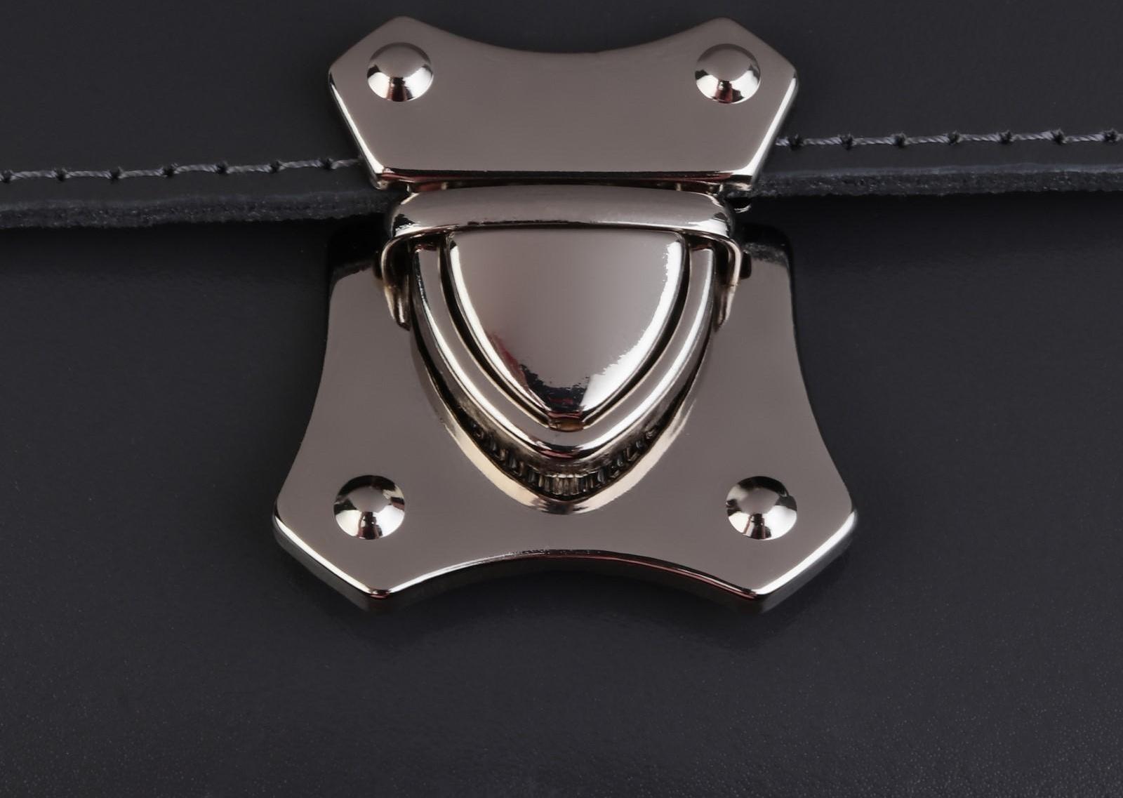 Застёжка для сумки, 4 × 4,2 см, цвет серебряный