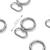 Кольцо-карабин, 43 × 27 мм, толщина - 4,5 мм, с креплением 19,5 × 3 мм, 5 шт, цвет серебряный
