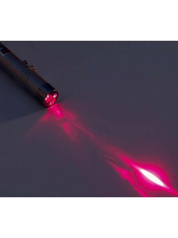 Лазерная указка, с карабином, дальность 1 км, 3 LR 44, 7.3 х 1.2 см, микс