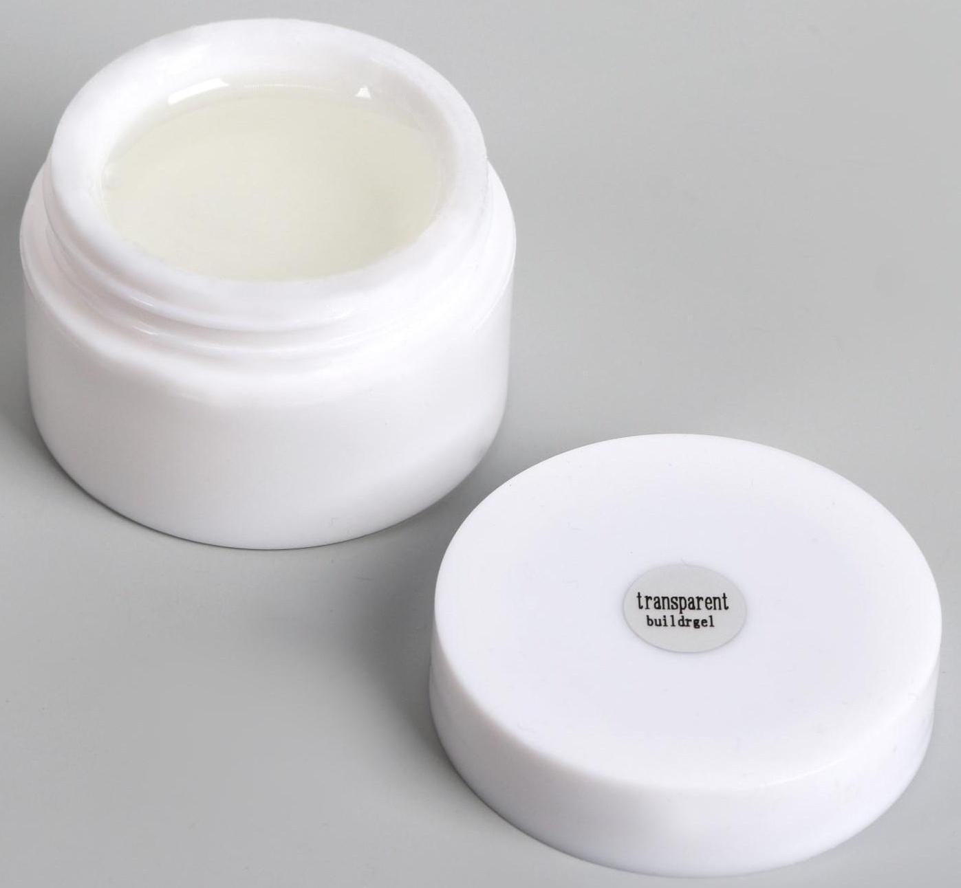 Fiber Gel для наращивания ногтей, со стекловолокном, LED/UV, 15 мл, цвет прозрачный