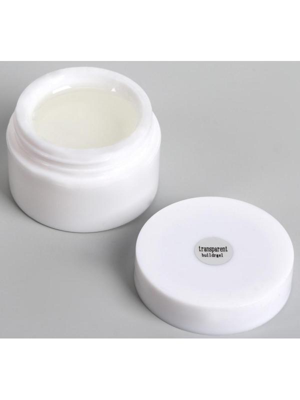 Fiber Gel для наращивания ногтей, со стекловолокном, LED/UV, 15 мл, цвет прозрачный